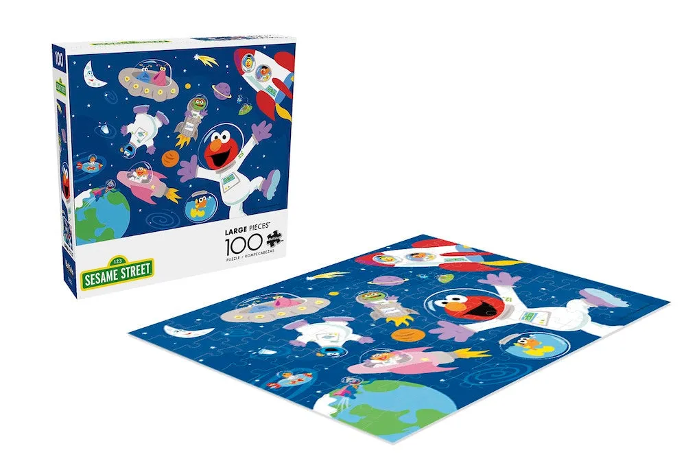 Buffalo Games Sesame Street in Space puslespil 100 store brikker