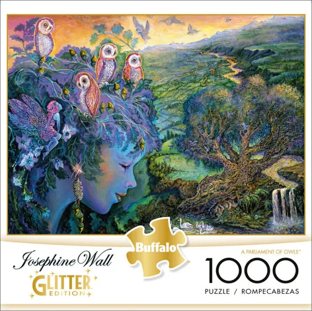 Buffalo Games Parliament of Owls puslespil 1000 brikker glitter