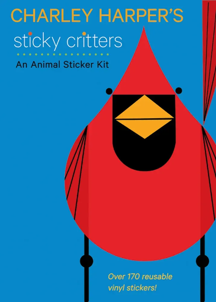 Pomegranate Charley Harper Sticky Critters klistermærkesæt dyr