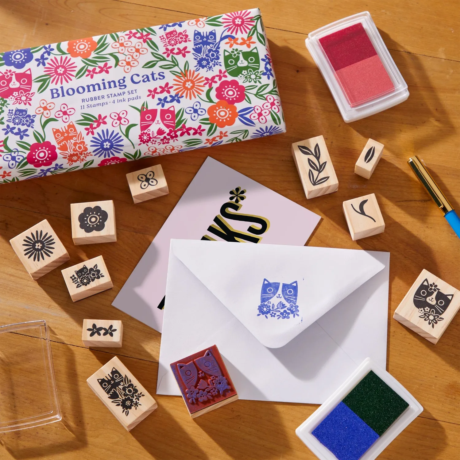 Good Puzzle Co. Blooming Cats stempelsæt katte 11 dele