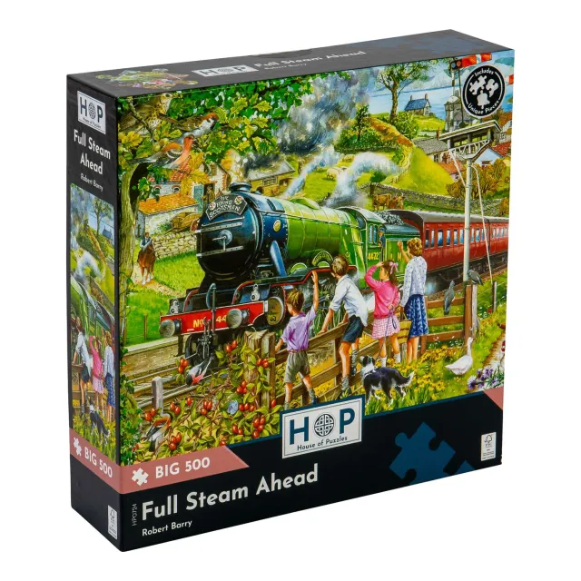 House of Puzzle BIG Full Steam Ahead puslespil 500 tog