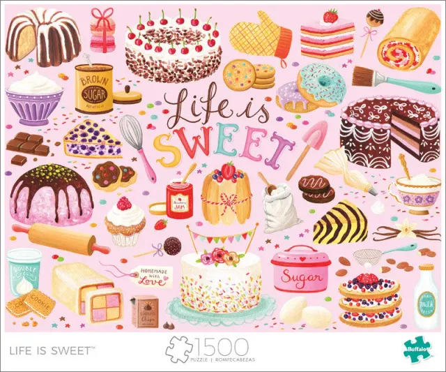 Buffalo Games Life Is Sweet puslespil 1500 brikker kager