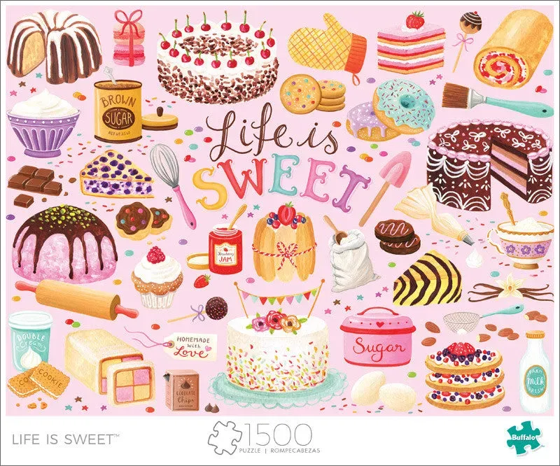 Buffalo Games Life Is Sweet puslespil 1500 brikker kager