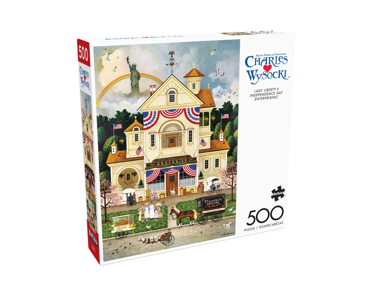 Buffalo Games Americana Lady Liberty puslespil 500 brikker USA