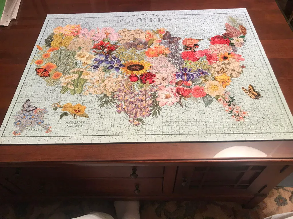 Galison Wendy Gold USA State Flowers puslespil 1000 brikker