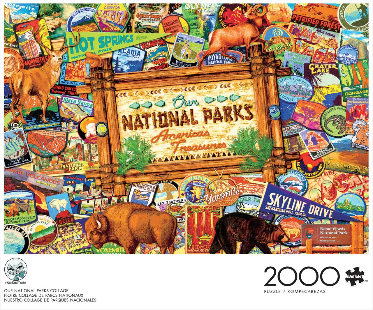 Buffalo Games Our National Parks puslespil 2000 brikker collage