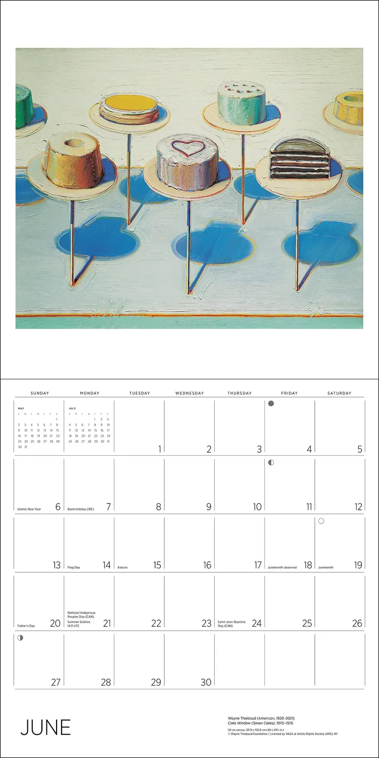 Pomegranate Wayne Thiebaud 2027 vægkalender kager