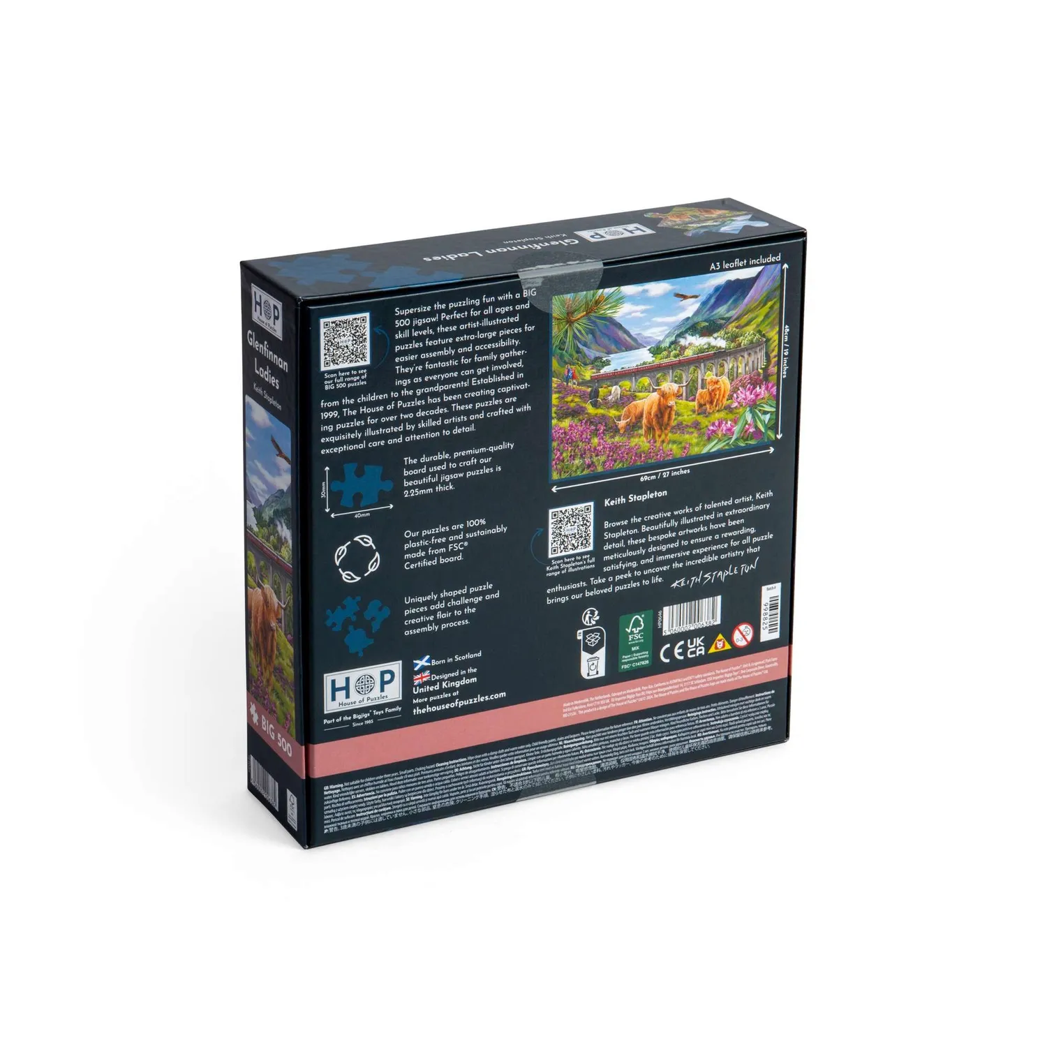 House of Puzzle BIG Glenfinnan Ladies puslespil 500 brikker XXL