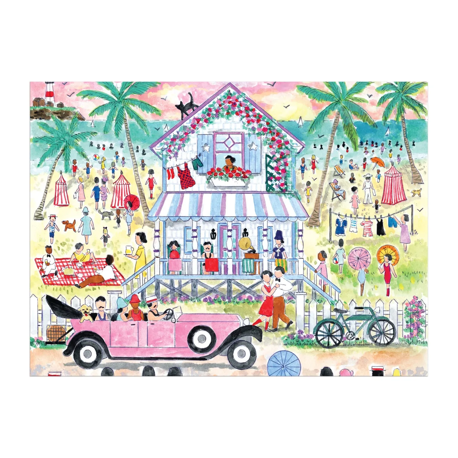 Galison Michael Storrings Roaring 20s Beach House puslespil 1000 brikker