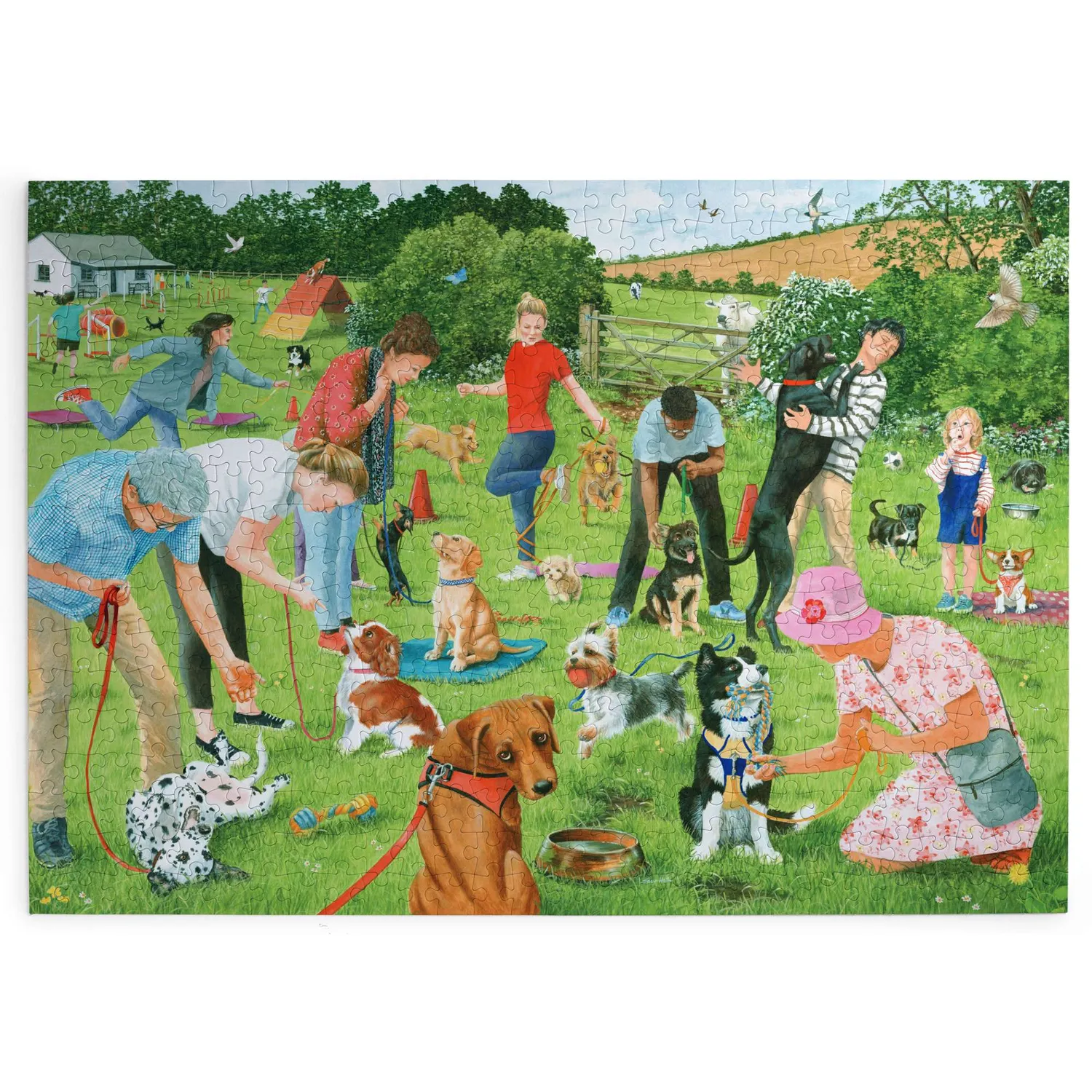 House of Puzzles Puppy School puslespil 500 brikker dyr