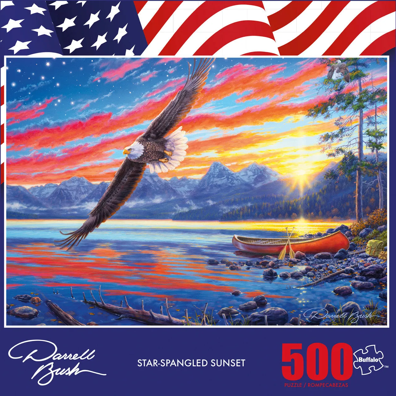 Buffalo Games Americana Star-Spangled Sunset puslespil 500 brikker