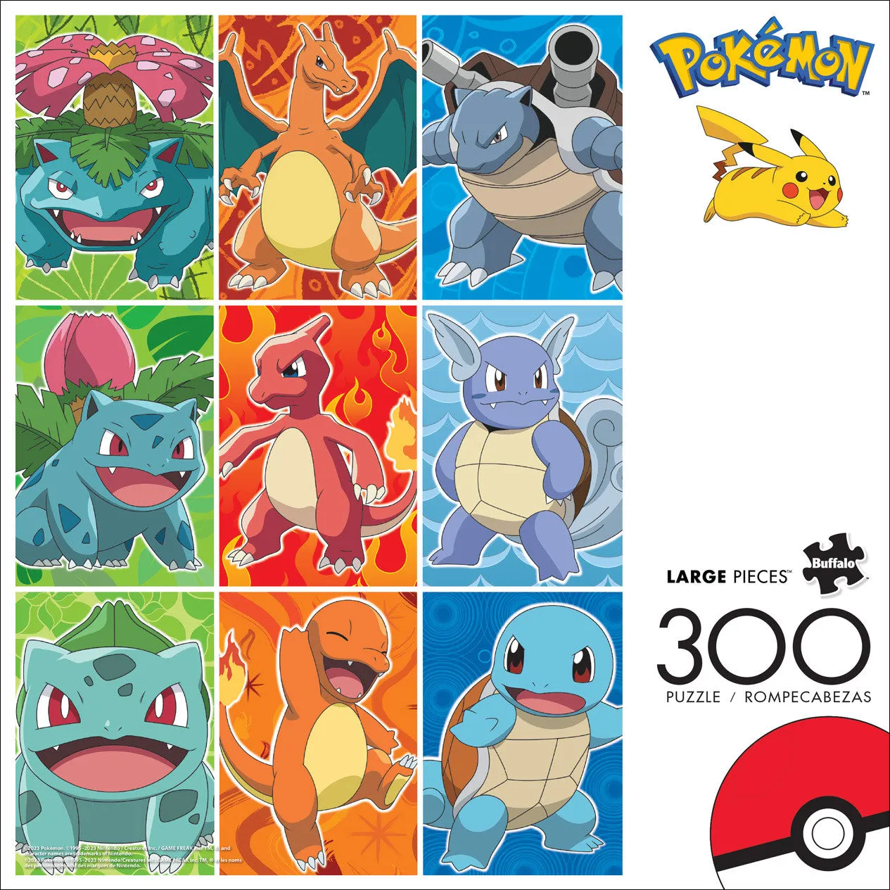 Buffalo Games Pokemon Kanto First Partner puslespil 300 store brikker