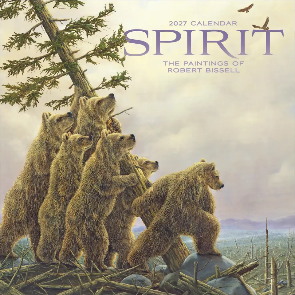 Pomegranate Spirit Robert Bissell vægkalender 2027 bjørne
