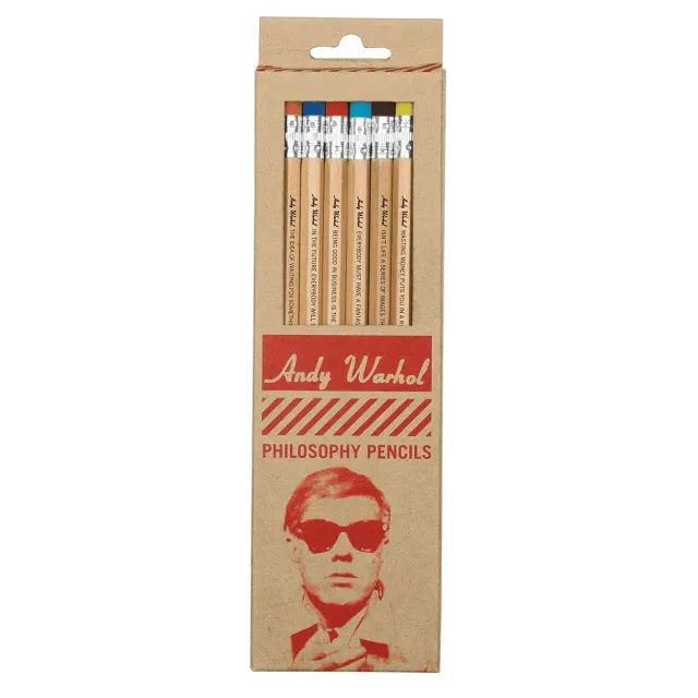 Galison Andy Warhol Philosophy blyantsæt 8 stk citater