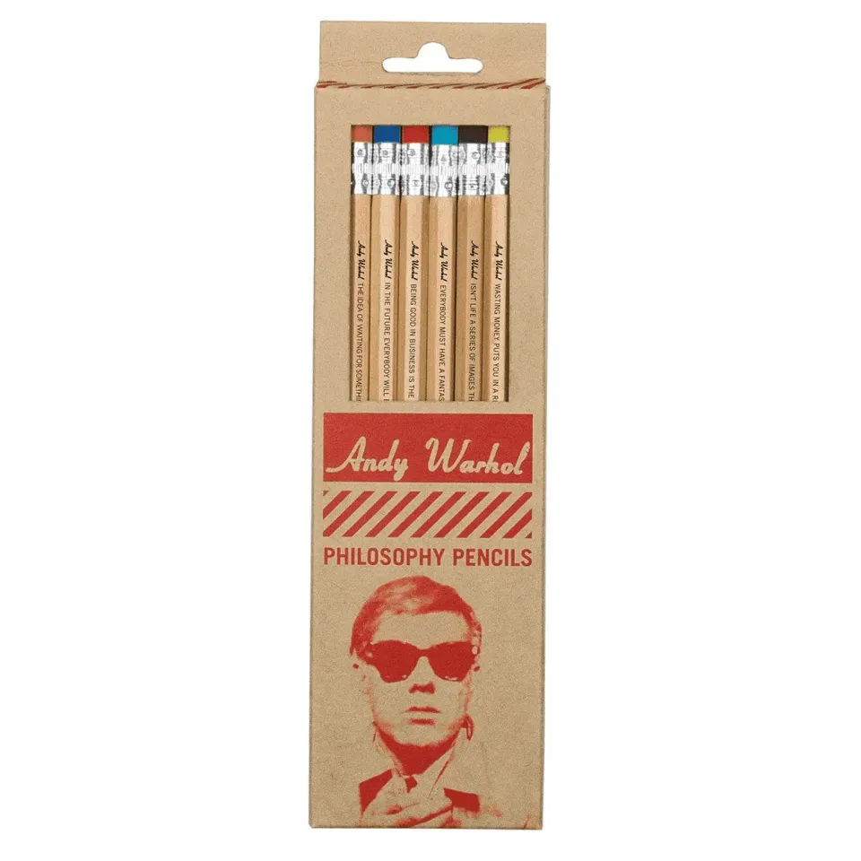 Galison Andy Warhol Philosophy blyantsæt 8 stk citater