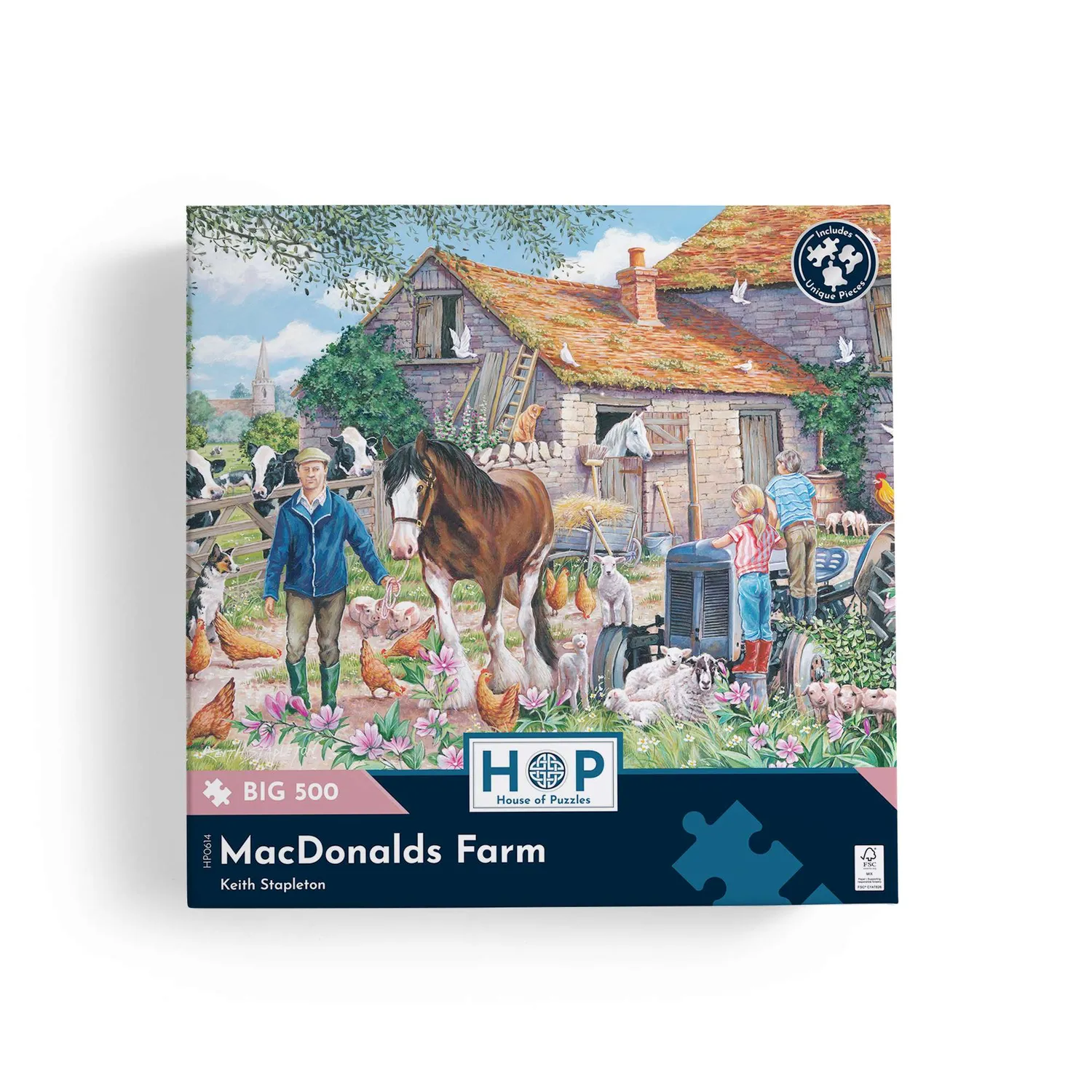 House of Puzzle BIG MacDonalds Farm puslespil 500 gård