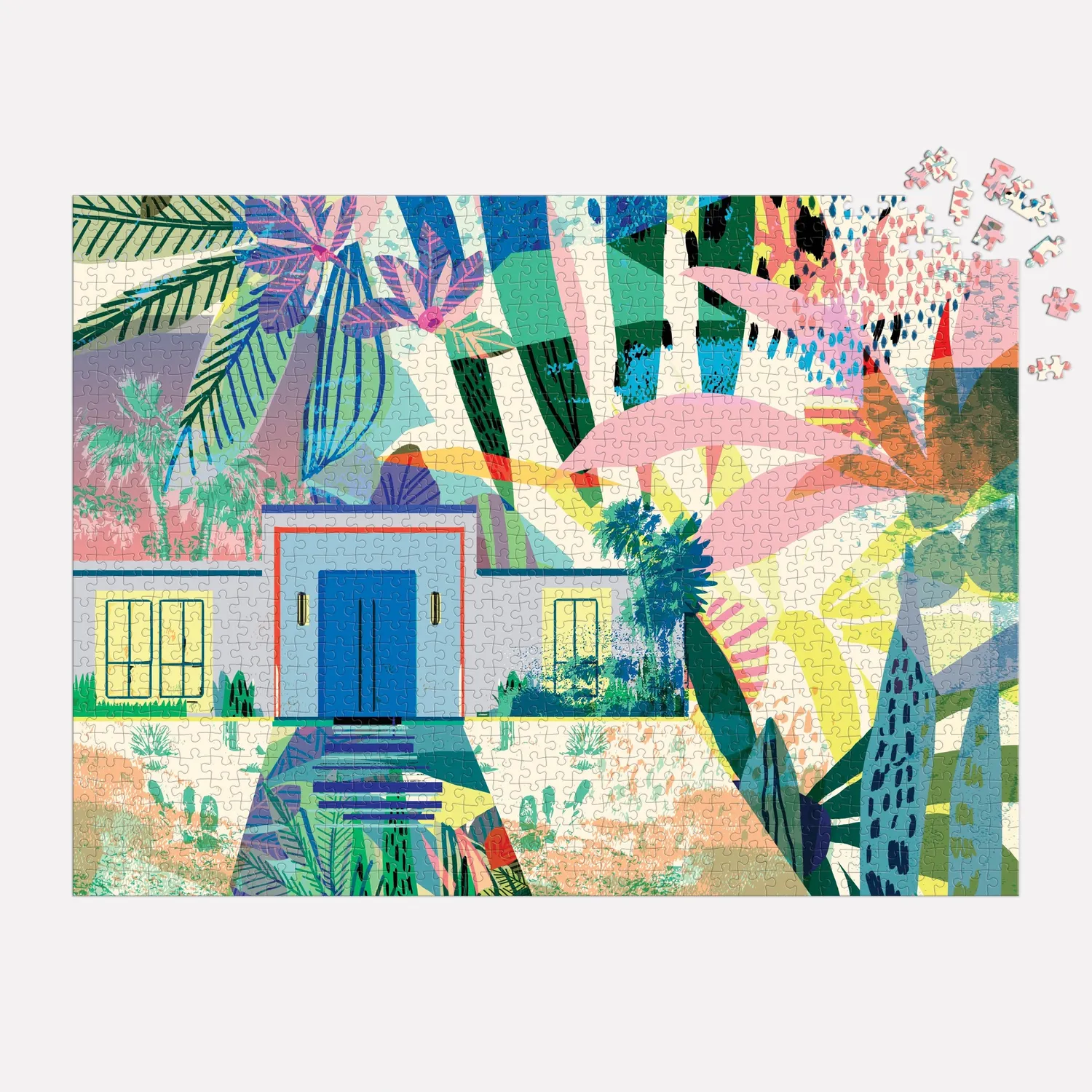Galison Kitty McCall Palm Springs puslespil 1000 brikker pastel