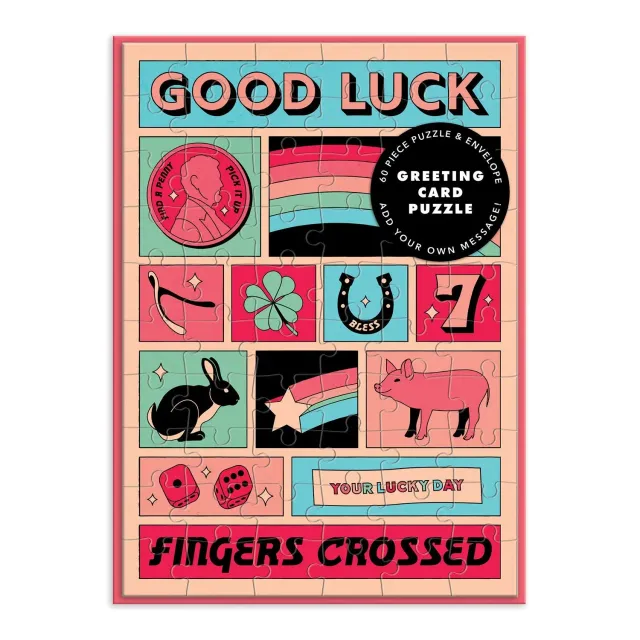 Good Puzzle Co. Good Luck postkort puslespil 60 brikker