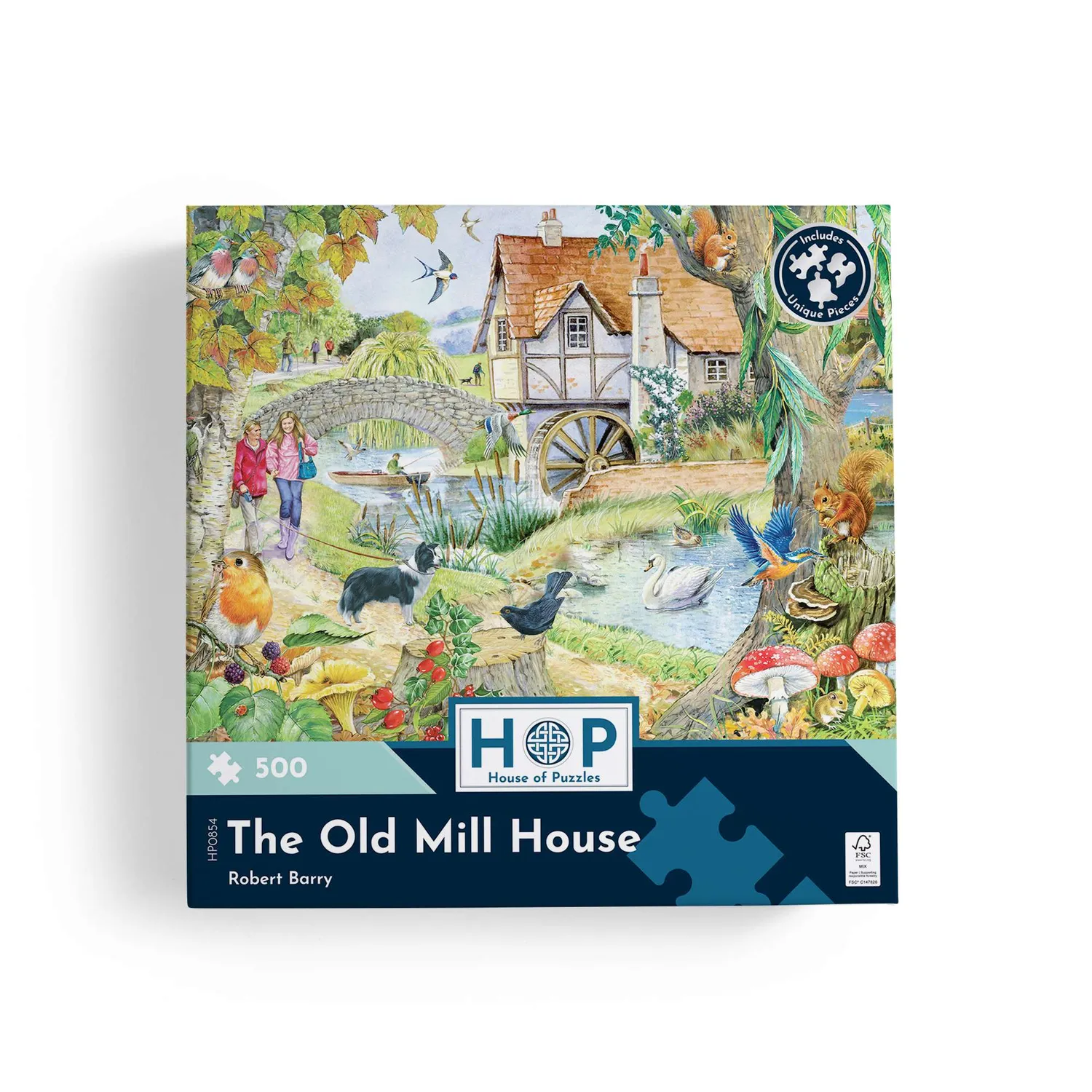 House of Puzzles Old Mill House puslespil 500 brikker dyr