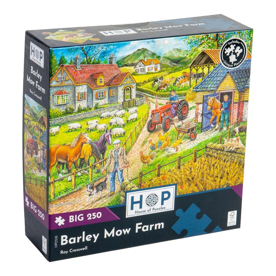 House of Puzzles BIG Barley Mow Farm puslespil 250 brikker XL