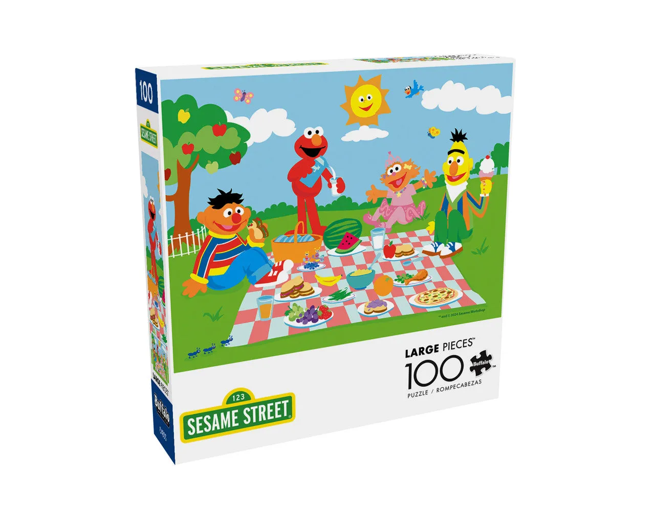 Buffalo Games Sunny Day Sesame Street puslespil 100 brikker store