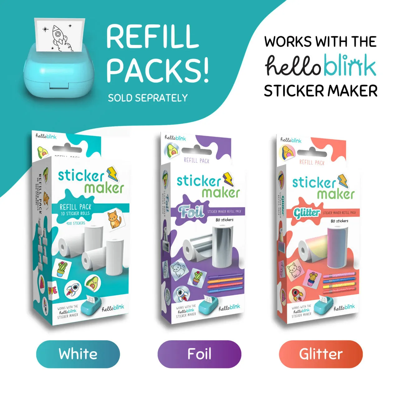 Buffalo Games Hello Blink Sticker Maker klistermærkesæt 8 år