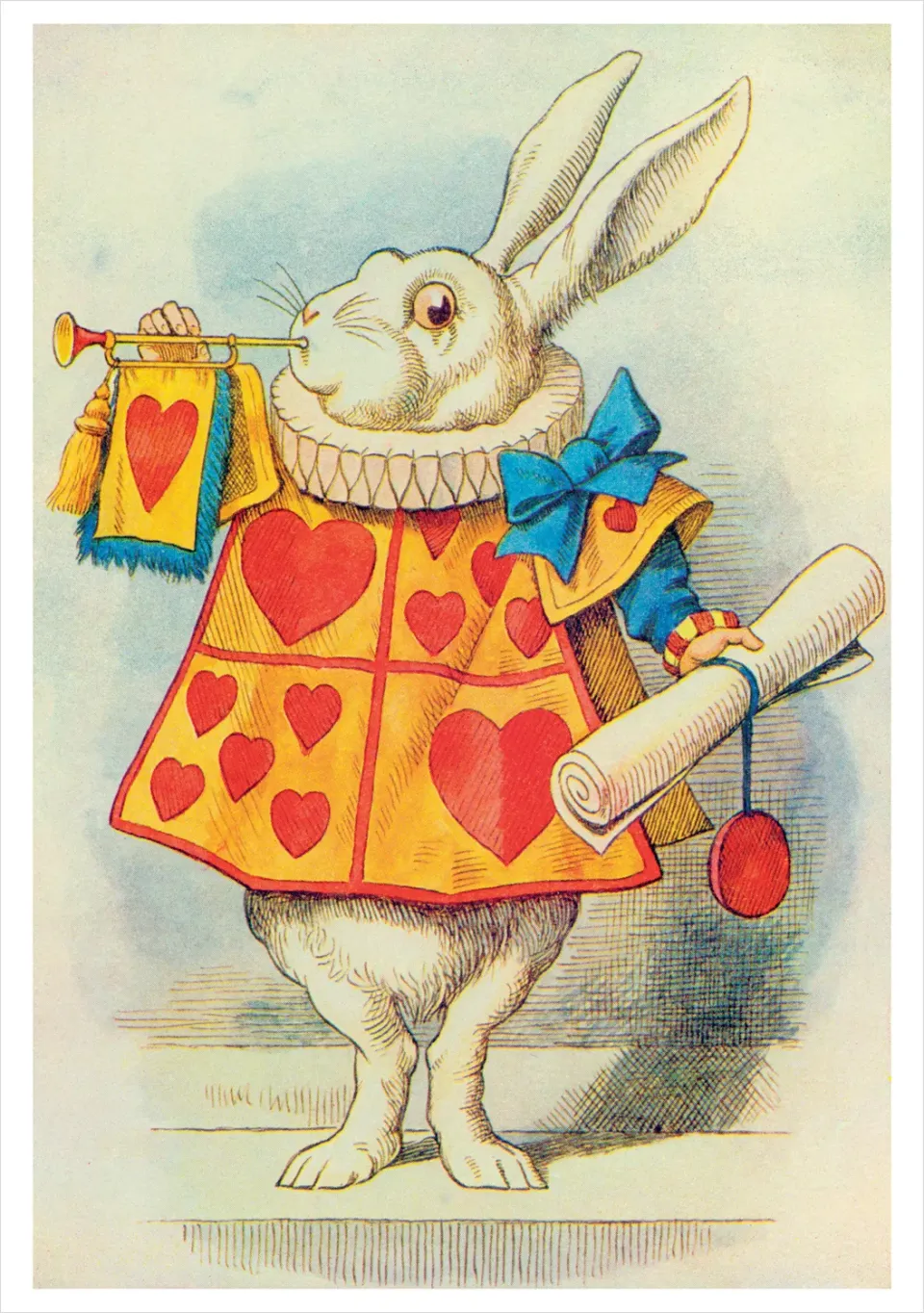 Pomegranate Sir John Tenniel The White Rabbit fødselsdagskort Alice-motiv