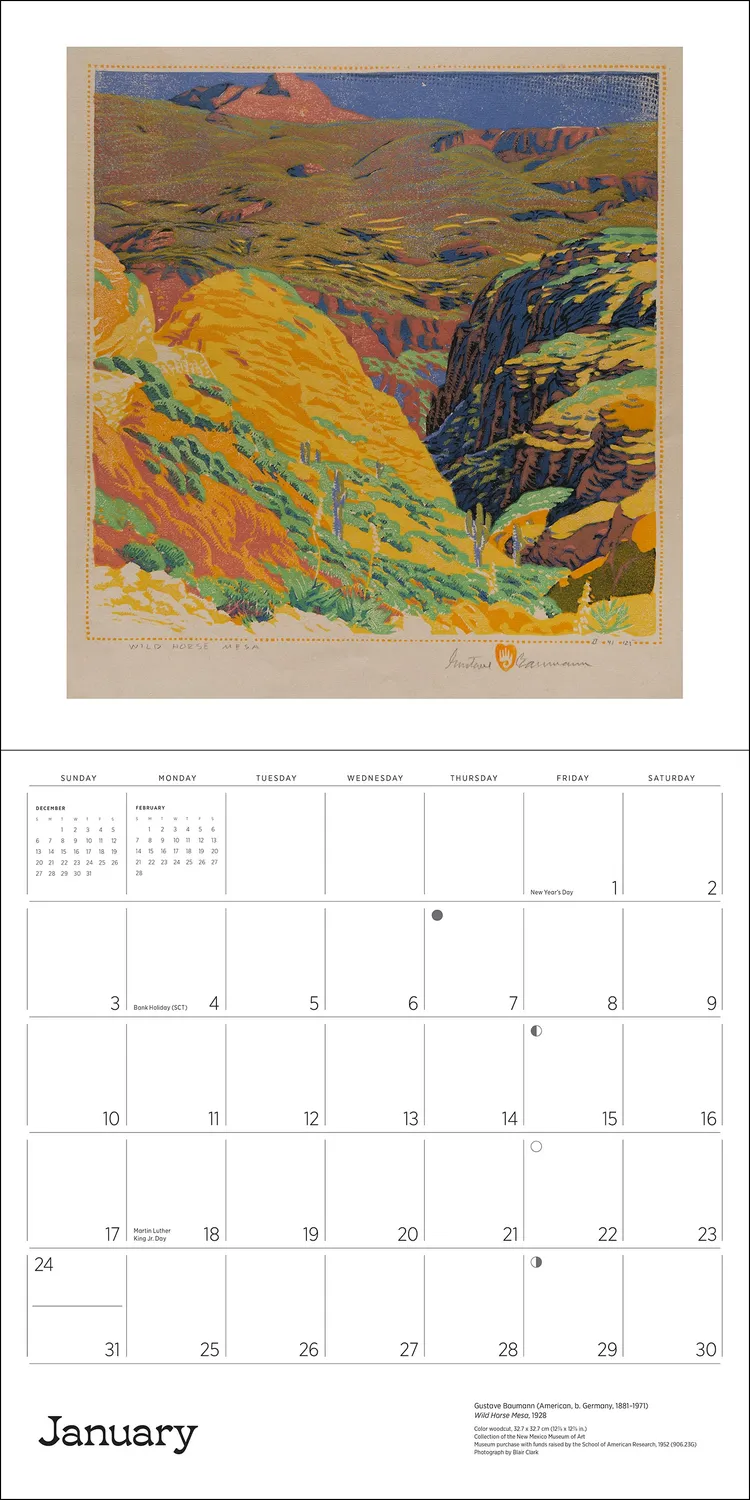 Pomegranate Baumann vægkalender 2027 landskaber