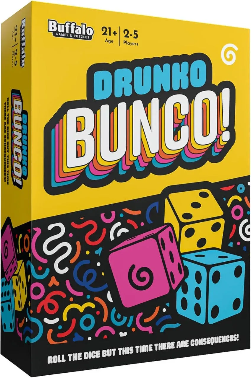 Buffalo Games Drunko Bunco terningspil 2-5 spillere voksenspil