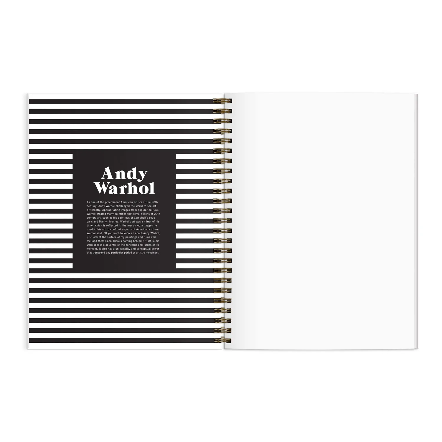 Galison Andy Warhol Inspirational skitsebog 120 sider