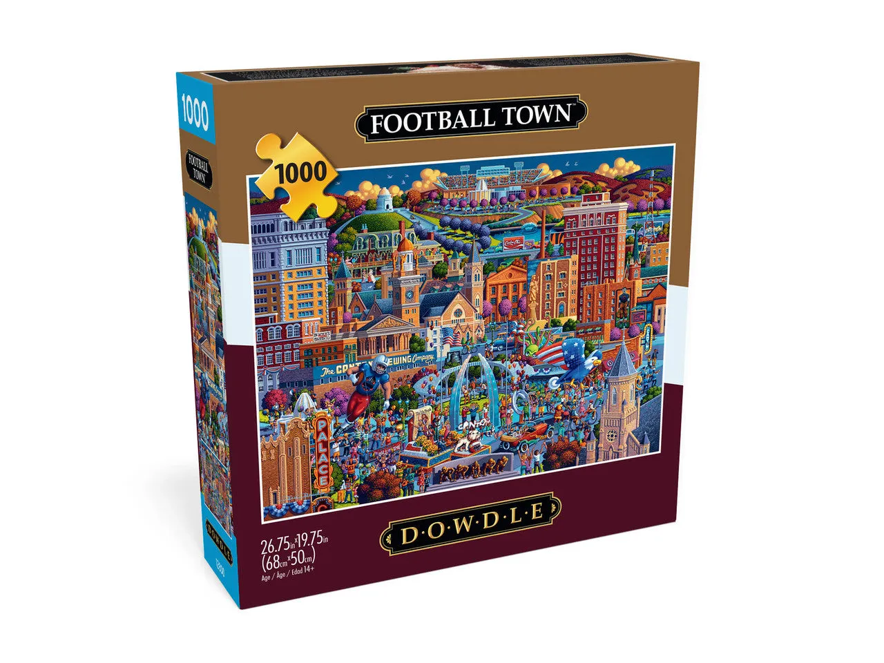 Buffalo Games Eric Dowdle Football Town puslespil 1000 brikker