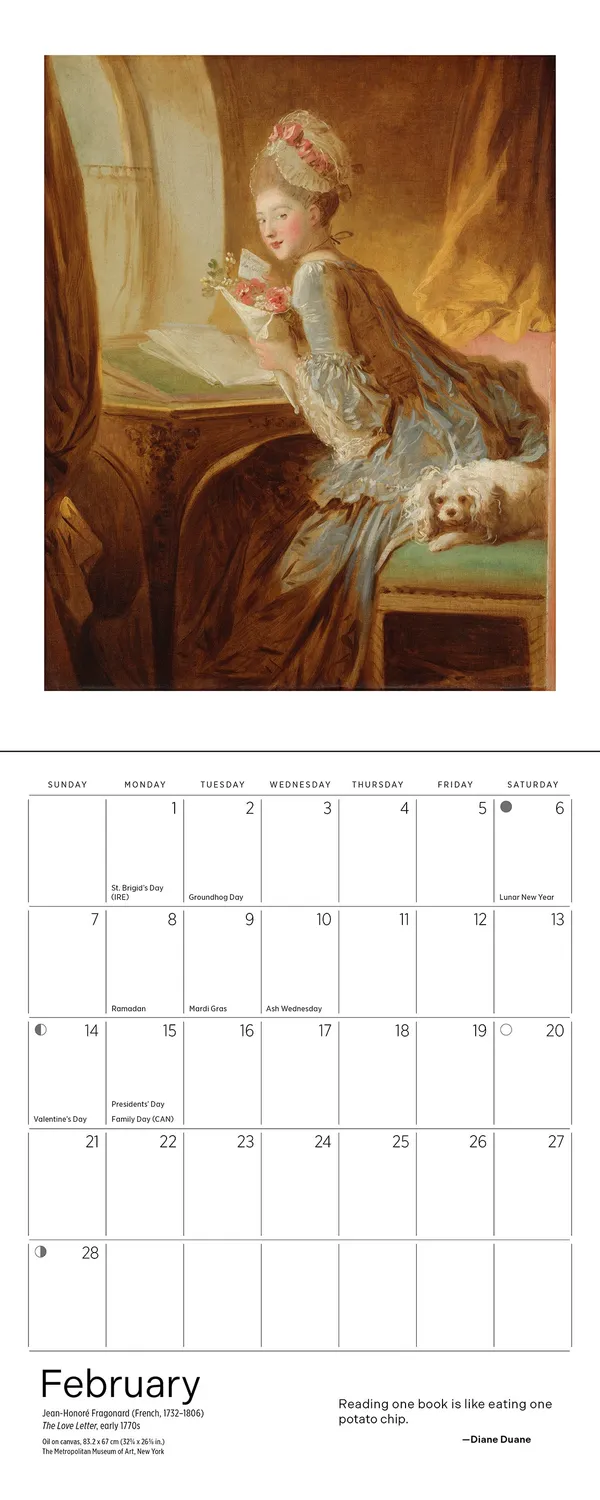Pomegranate Reading Woman minikalender 2027 væg