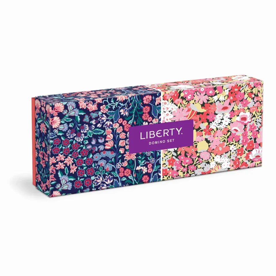 Liberty Floral dominospil træ 28 brikker blomster