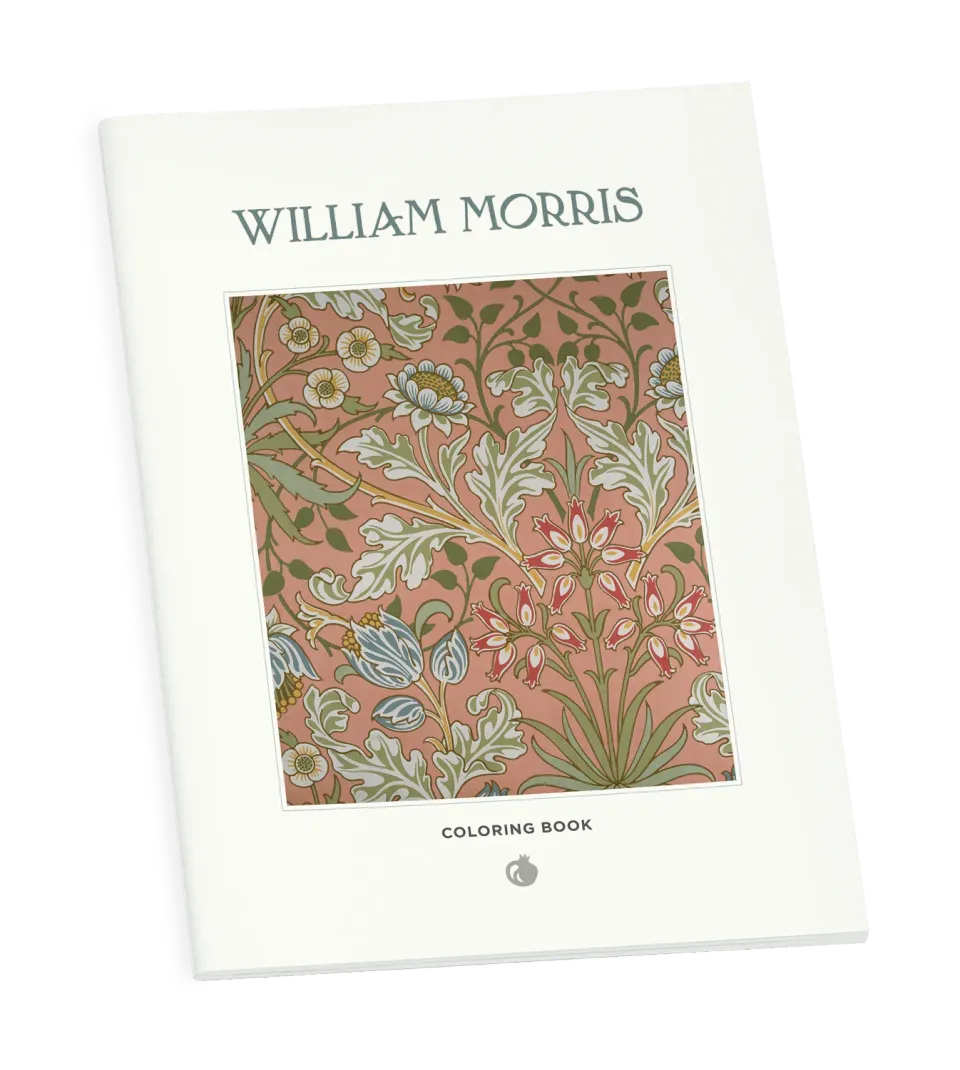 Pomegranate William Morris malebog blomster