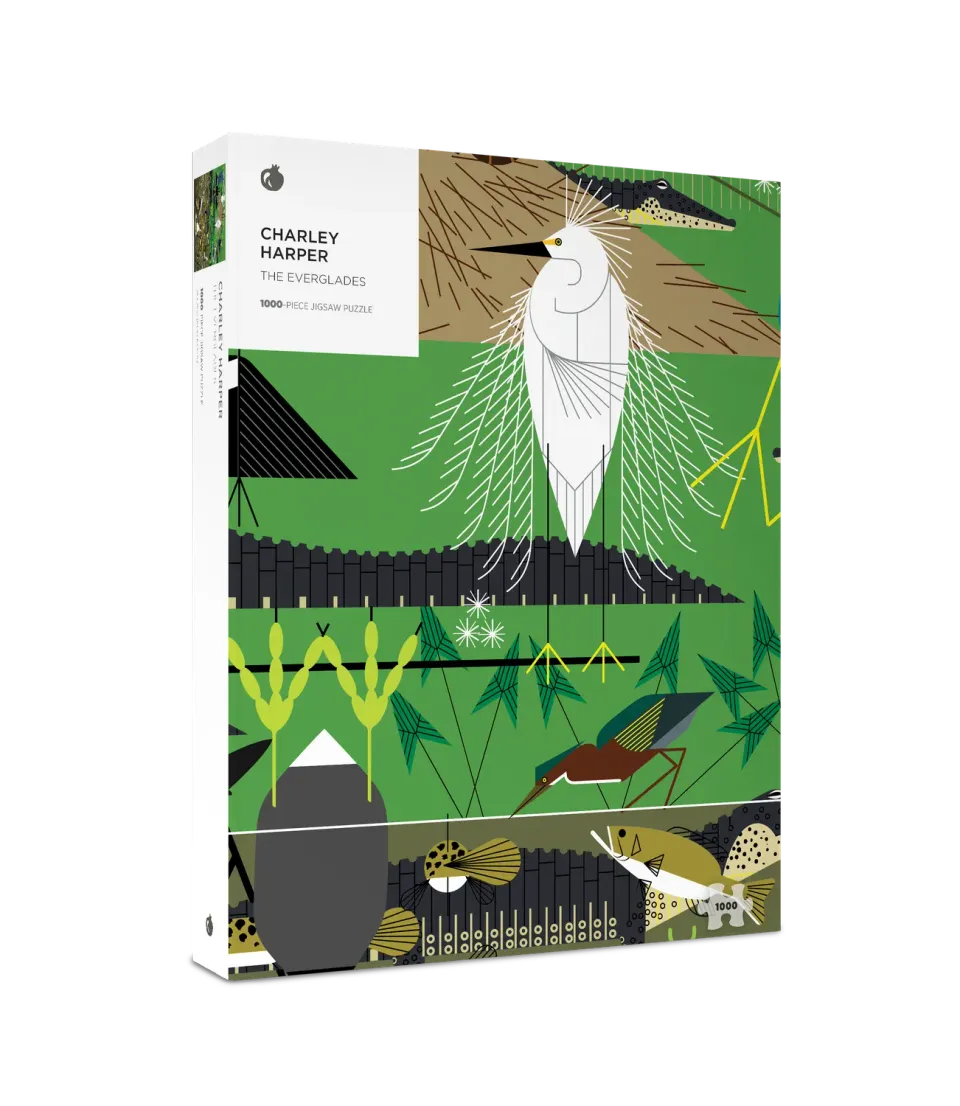 Pomegranate Charley Harper The Everglades puslespil 1000 brikker fugle