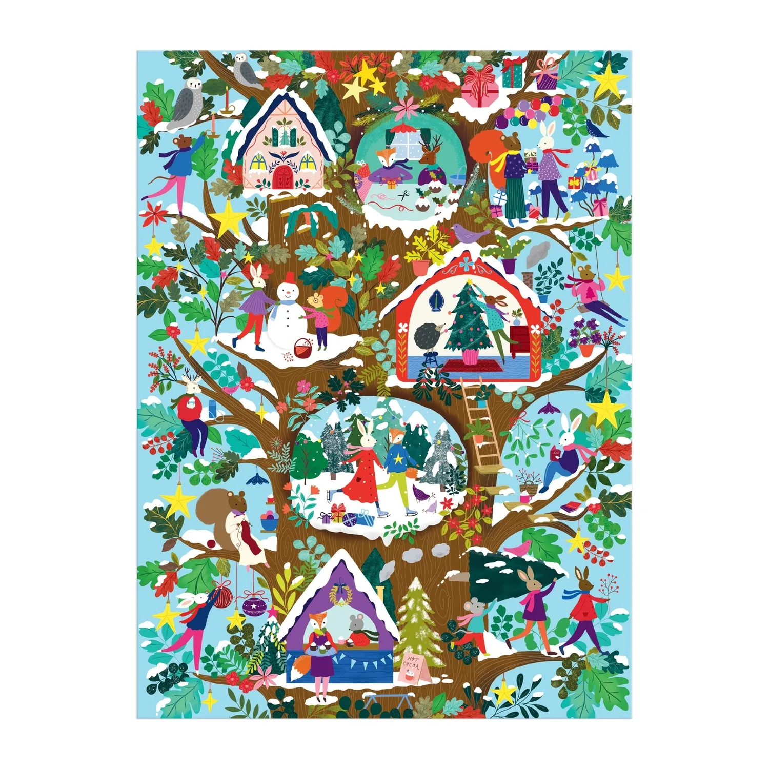 Good Puzzle Co. Deck the Hollows puslespil 1000 brikker jul