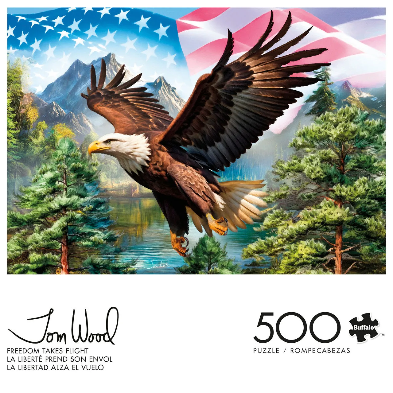 Buffalo Games Americana Freedom Takes Flight puslespil 500 brikker