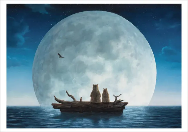 Pomegranate Robert Bissell Moonlighters kort enkelt dyr