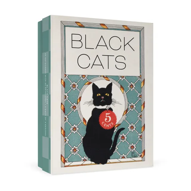Pomegranate Black Cats kortæske sorte katte humor