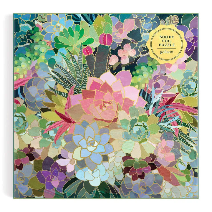 Galison Mia Charro Succulent Mosaic puslespil 500 brikker folie