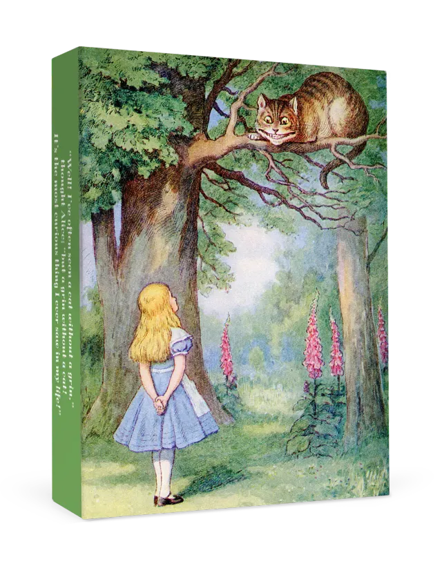 Pomegranate Tenniel Alice Cheshire Cat små kort