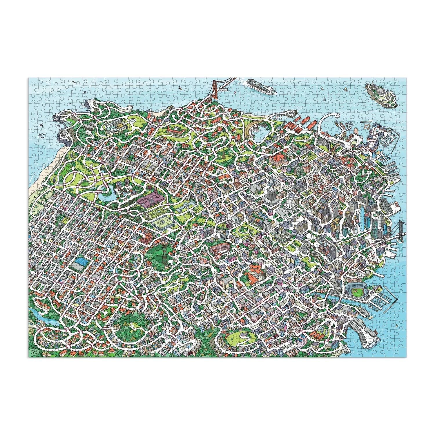 Galison City By the Bay 1000 labyrintpuslespil