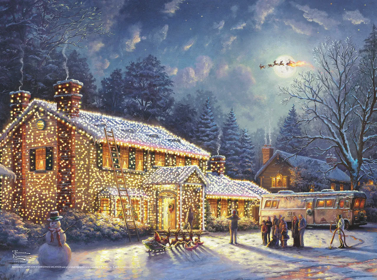 Ceaco Thomas Kinkade Christmas Vacation V2 puslespil 100 brikker jul