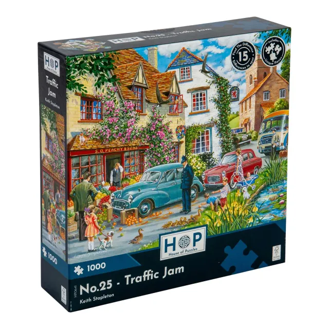 House of Puzzle No.25 Traffic Jam puslespil 1000 brikker find forskel