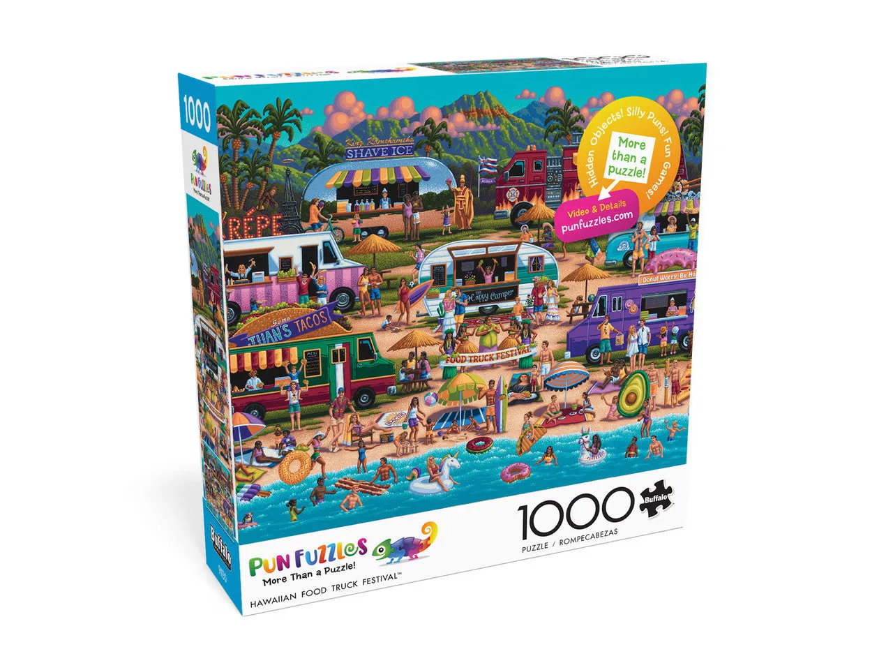 Buffalo Games Pun Fuzzles Hawaiian Food Truck puslespil 1000 brikker