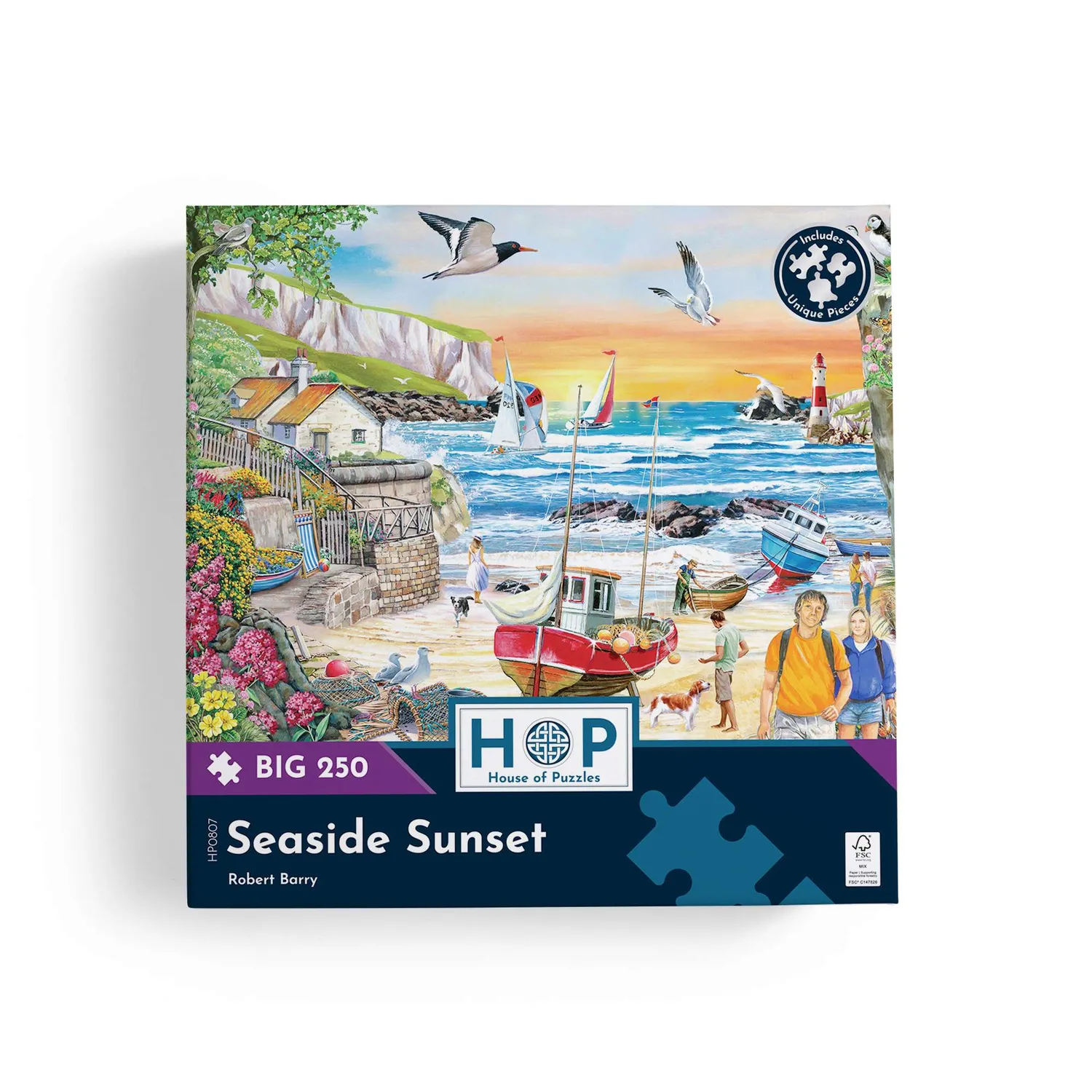House of Puzzles BIG Seaside Sunset puslespil 250 strand