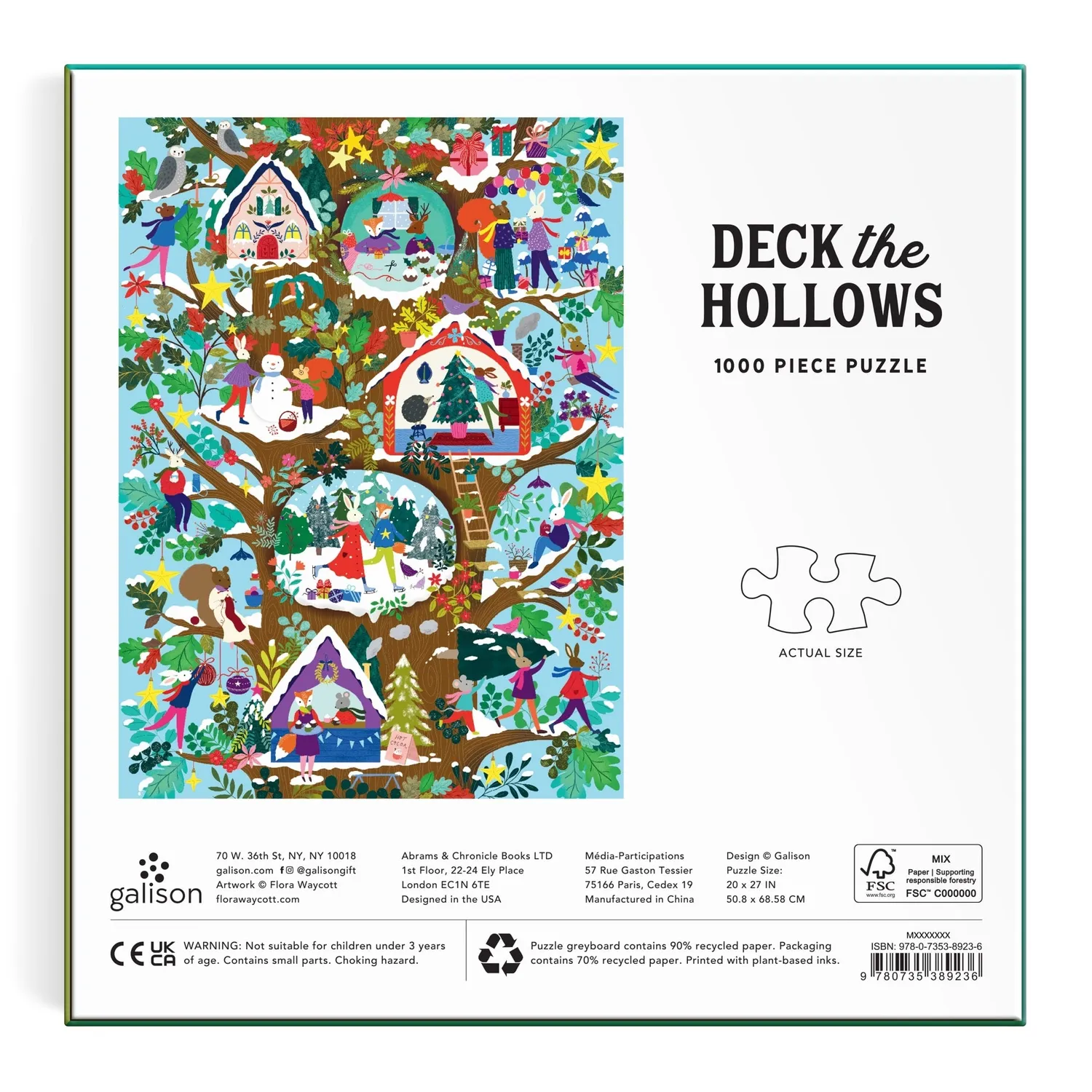 Good Puzzle Co. Deck the Hollows puslespil 1000 brikker jul
