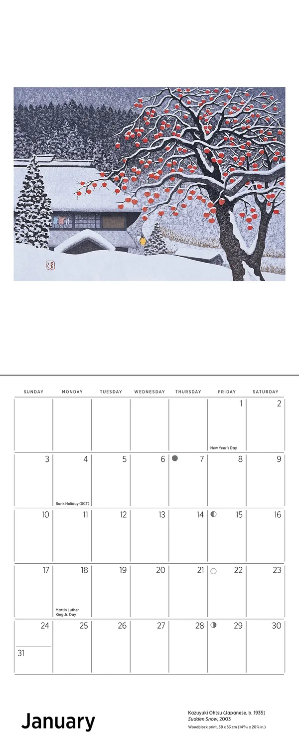 Pomegranate Serenity Ohtsu 2027 minivægkalender japansk