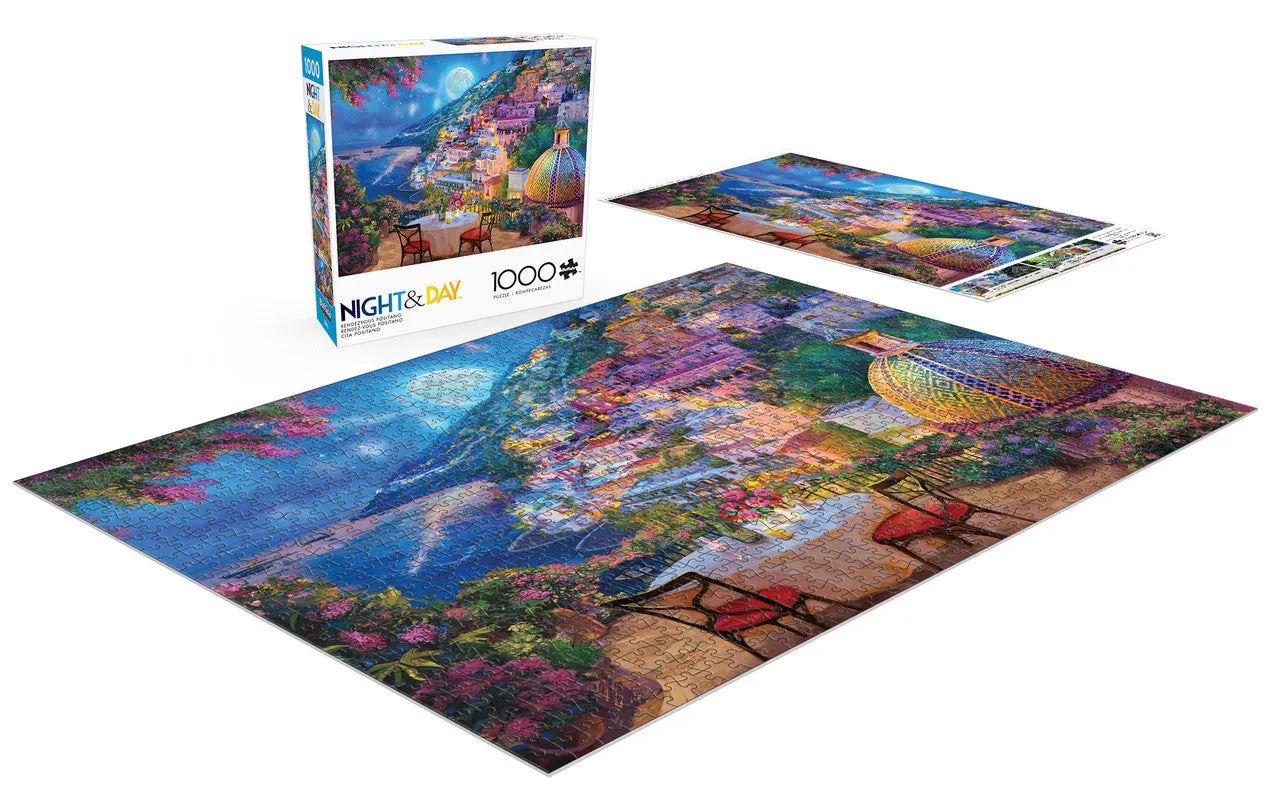Buffalo Games Night Day Rendezvous Positano puslespil 1000 Italien