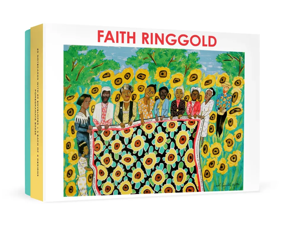 Pomegranate Faith Ringgold kortæske 20 brevkort quiltkunst